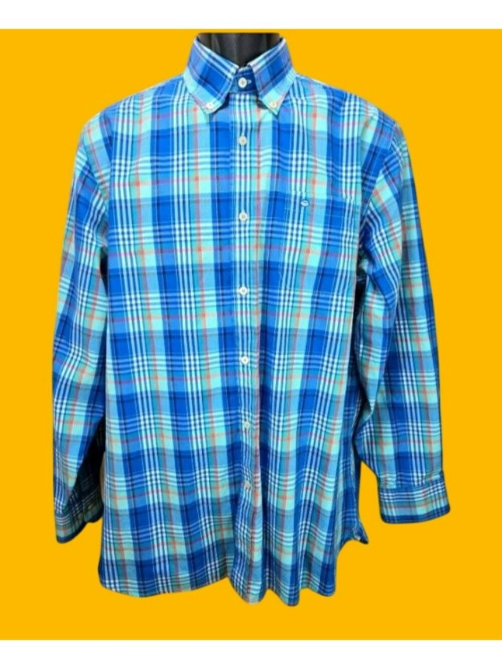 Southern Tide Mens Skipjack Blue Plaid Shirt Medium